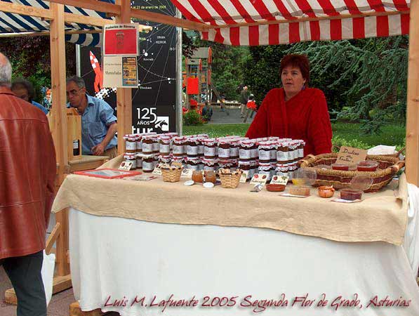 Navarra.. ir es volver.. Gastronomía y vinos, han expuesto sus productos en la Segundo flor de Grado, productos de la huerta, quesos, vinos..