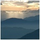 amanece sobre la Sierra del Aramo, imagen tomada desde la Sierra de Bodenaya..09,15 horas